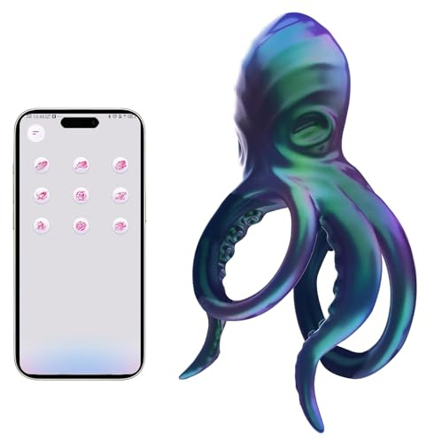 Qoosea Anillo Vibrador para el Pene Anillos para el pene Juguete Sexual para Hombres con 9 Modos de Vibración Vibrador Juguete Adulto Polla Estimulación Sexual para Parejas