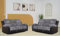 Rio Recliner Black/Grey Jumbo Cord Fabric 3+2+1 Seater Sofa Set - For Living Room Furniture - Manual Recliner Sofa with Dropdown Table & Cupholders (3+3)