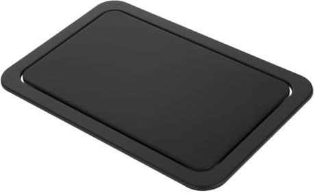 SOIMISS Couvercle de Poubelle en Acier Inoxydable Noir à Bascule Encastré pour Comptoir, Usage Polyvalent et Adapté aux Espaces Commerciaux et Restaurants