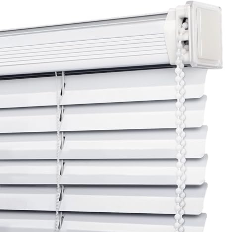 Persianas venecianas de aluminio inalámbricas para ventanas, listones horizontales de metal para privacidad en interiores y aislamiento térmico, control de luz ajustable, 150 x 120 cm