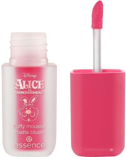 essence Disney Alice in Wonderland fluffy mousse matte blush, Rouge, Nr. 02, Rot, sofortiges Ergebnis, natürlich, matt, vegan, ohne Parfüm, ohne Alkohol, ohne Parabene, 1er Pack (3.7g)