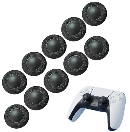 Conjunto de 10 capuchones de joysticks para mandos PS5/PS4 - Antideslizantes y Resistentes - Textura grabada láser para una Mejor sujeción - Compatibles con PS5/PS4/PS5 Edge - Protección Duradera