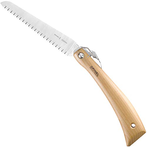 Opinel - Sierra N°18 - Lama Seghettata di 18 cm in Acciaio al Carbonio, Manico in Legno di Faggio, Gancio di Sicurezza, Lama Sostituibile - Ideale per Giardinaggio e Attività all'Aperto - Garanzia a Vita.
