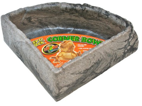 Zoo Med KB-40 Reptile Rock Corner Water Dish Large