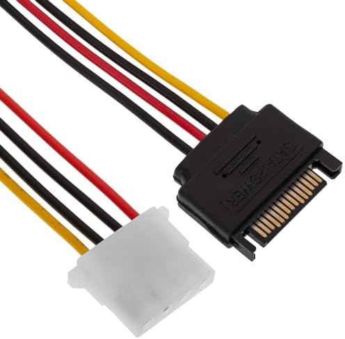 BeMatik - Cable alimentación MOLEX 4PH a SATA 15PM de 15cm