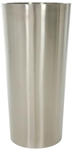 VIVANNO Edelstahl Pflanzkübel Rondo - Runder Blumenkübel Silber 70x35 cm | Wetterfester Übertopf aus rostfreiem V2A Edelstahl, gebürstete Oberfläche, frostsicherer Pflanztopf für outdoor & innen