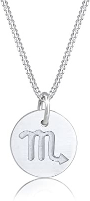 Elli Damen Echtschmuck Halskette Silberkette Kette mit Anhänger Stern Star Sternzeichen Astro Trend Swarovski Kristalle Sterling Silber 925 45cm Länge