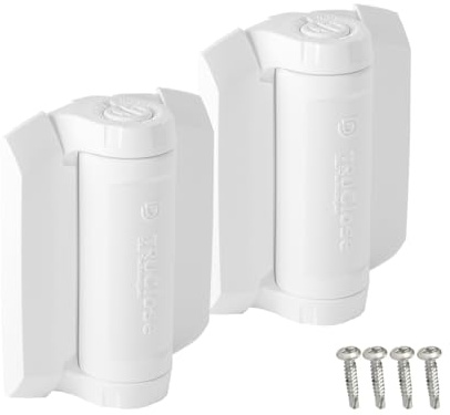 D&D Technologies TCHD1AS3WTS TruClose Heavy Duty Self Closing Gate Hinges, for Metal Gates up to 154 Pounds, No Alignment Legs, for Square Gate Frame and Post, White, 2 Count