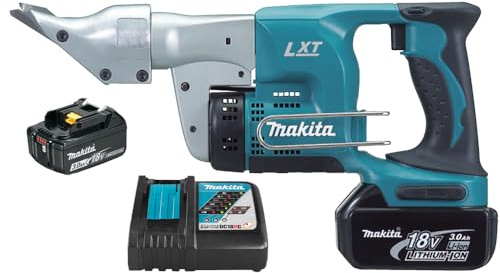 Makita Cisaille métal 18 v li-ion 3 ah - 2 batteries, chargeur, coffret - makita - djs130rfe