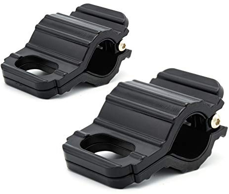 Motorrad Lenker/Rahmen Abspann - Klammern, Abspannsystem Clips, zum abspannen von Motorrädern oder Rollern auch mit Handschutz Transportclips für Zurrgurte 2er Set, RACEFOXX