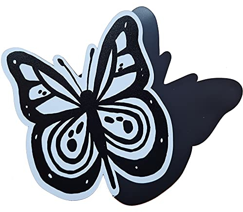 FlyEx Magnete anstatt Aufkleber Sticker für Fliegengitter Insektenschutz Reparatur-Set Vogelschlag Netze Türen Fenster Schiebetüren Spannrahmen (1X Schmetterling)