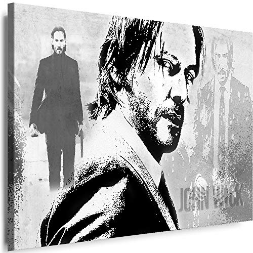 Myartstyle - Bilder John Wick 100 x 70 cm Leinwandbilder XXL - 1 Teilige Wandbilder Film Popular Movies Kunstdrucke w-P-2020-87