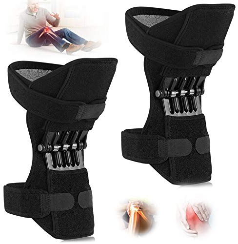 ZH-VBC Power Knee Stabilizer Pads, Knieschützer-Booster, Kniestützgurt mit Starker Rückprall-Federkraft, Knieschutzpolster, Reduzierte Knielast für Trainieren, Gehen, Klettern