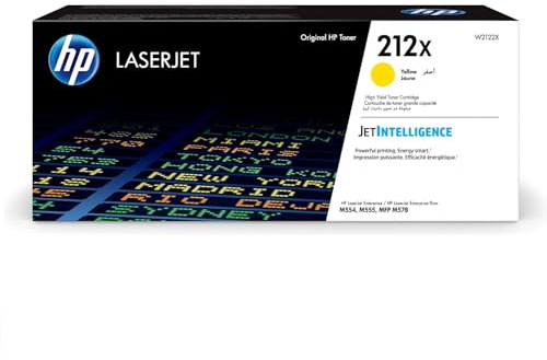 HP 212X (W2122X) Gelb Original Toner mit hoher Reichweite Color LaserJet Enterprise M554, M555, M578