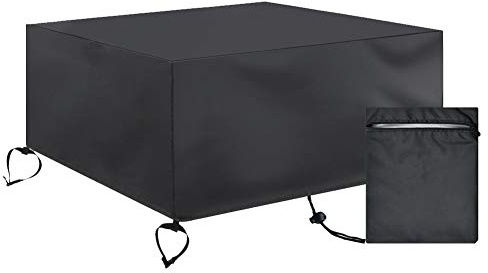 ValueHall Feuerstelle Abdeckung Schwerlast 420D Oxford Stoff Feuerstelle Tischabdeckung Wasserdichte Winddichte Anti-UV Quadratische Schutzhülle Für Feuerschale V1C06 (130 x 130 x 65 cm)