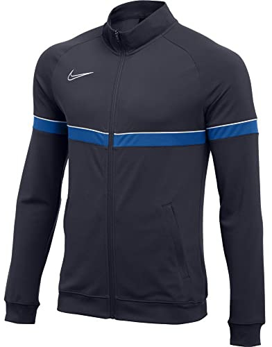 Nike Unisex Kinder Y Nk Dry Acd21 Trk Jkt Jacket, Obsidian/White/Royal Blue/White, S EU