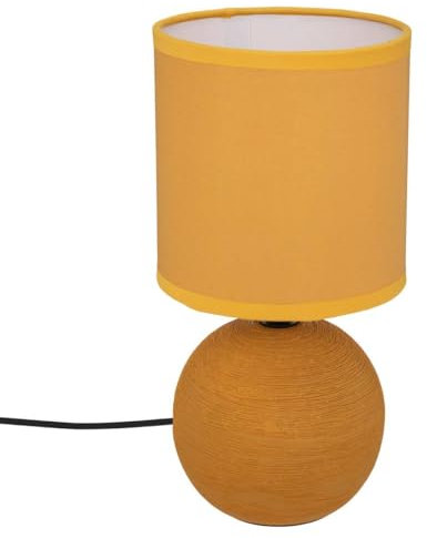 Atmosphera - Lampe boule Timeo - jaune ocre - H25 cm