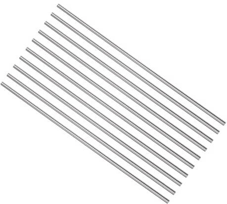 QUARKZMAN 3mm x 150mm Rotondo Aste x 10pz HSS (Alta Velocità Acciaio) Barra Magazzino per Industria Tornio Ingranaggio Albero Aghi Bulini