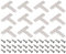 QUARKZMAN T Forma Staffa, 60x60x1mm Inossidabile Acciaio Piatto Riparazione Piastre per Giunto Fissaggio Mobili Costruzione, 24pz con Viti, Argento Tono