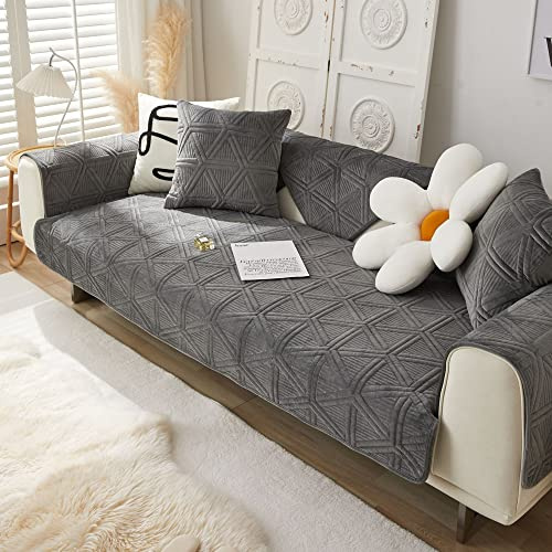 WYJHNLBEDC Sofa/Couch überzug/überwurf/überwurfdecke/Sofabezug Sofaschutz | Warmer Super Weicher Kurzer Plush Fleecedecke für Sofa L Form/U Form/Ecksofa 3/2/1 Sitzer, Sofaschutz Hund Kratzschutz Katze
