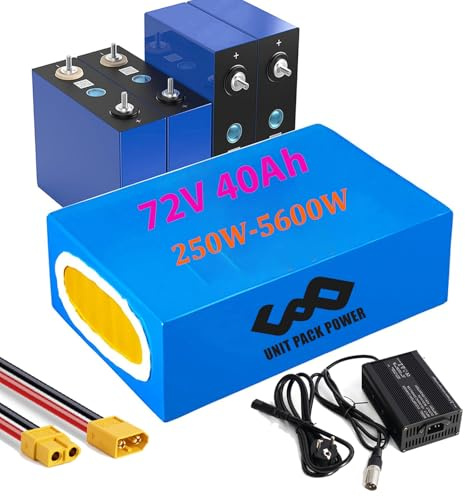 Unit Pack Power 40Ah 72V - Batterie de vélo électrique pour 5000W 2500W 3000W E- Scooter Ebike Motor - Batterie litio 72volt kit de Conversion ebike Batterie