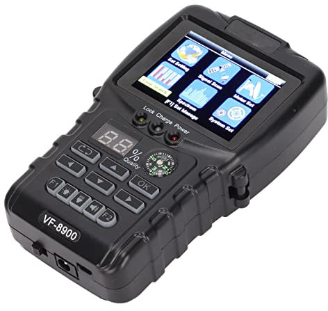 Satellitensucher-Messgerät, Digitaler Satellitensignal-Messgerät-Finder mit 2,4-Zoll-TFT-LCD-Display, S2 S-Signalempfänger, Sat-Detektor, mit Taschenlampe und Kompass