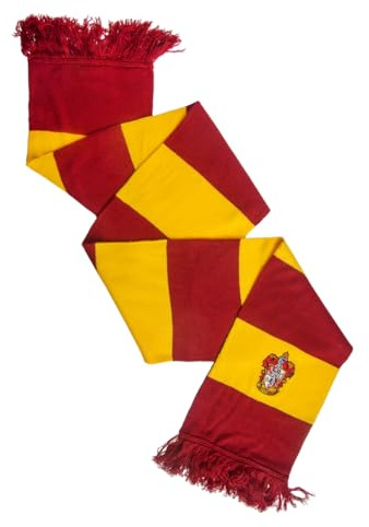 AAA Merchandise Harry Potter Schal - Gryffindor-Wappen mit rot-gelben Streifen - Fransen an beiden Enden - HP Geschenke für Herren Damen Erwachsene Kinder Jungen Mädchen Fans