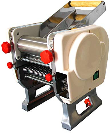 sjdoPulse Macchina Per Pasta Professionale 180W Multifunzione In Acciaio Inossidabile Commerciale Elettrico Noodle Making Pasta Maker Pasta Roller Noodle Fresh Cutter (White