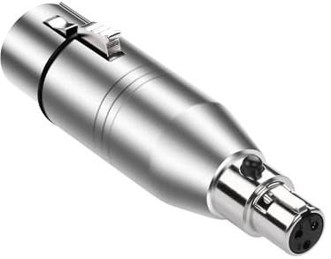 PNGKNYOCN Mini XLR to XLR Audio Converter,3-pin Mini XLR Female to XLR Female Microphone Audio Cable Adapter for Microphone Speaker Camcorder