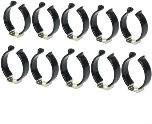CWOQOCW 10 Stück schmale Basis Werkzeug Feder Terry Clips Rohrschelle Heavy Duty Werkzeug Aufbewahrung Kleiderbügel offene Federklemmen (28 mm)