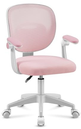 MARK ADLER Junior 3.0 Pink - Kinder Schreibtischstuhl - Ergonomischer Bürostuhl Kinderdrehstuhl Jugendstuhl - Höhenverstellbar - Profilierte Rückenlehne - Atmungsaktive Materialien - Rosa