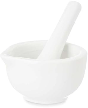 Mortero porcelana pequeño con maza colección VESSIA