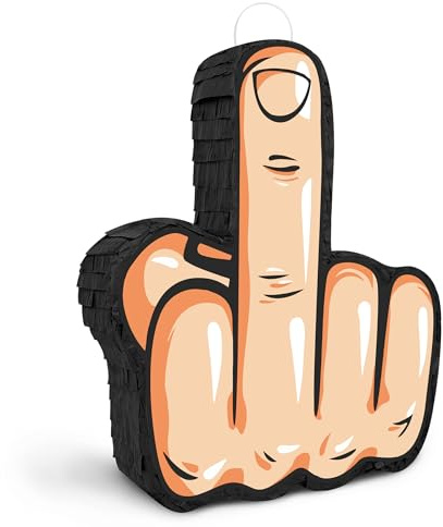 Middle Finger Pinata, Funny Piñata Mexican Pinatas for Birthday Party 30th 40th 50th 60th Middle Finger Adult Party Favors Funny Gifts Decorations