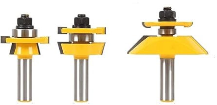 3 pz 12mm 1/2 Shank Rail Stile Router Bit Set Porta Lavorazione Del Legno Taglierina Mortasa E Tenone Taglierina Strumenti for La Lavorazione Del Legno