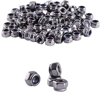 AOMIKITSTU Muttern Edelstahl 20 Stück, M8×1.25mm Sechskantmutter, Flanschmutter, Setzmutter, Unterlegscheiben, Karosseriescheiben, Flügelmutter für Innen- und Außendekoration
