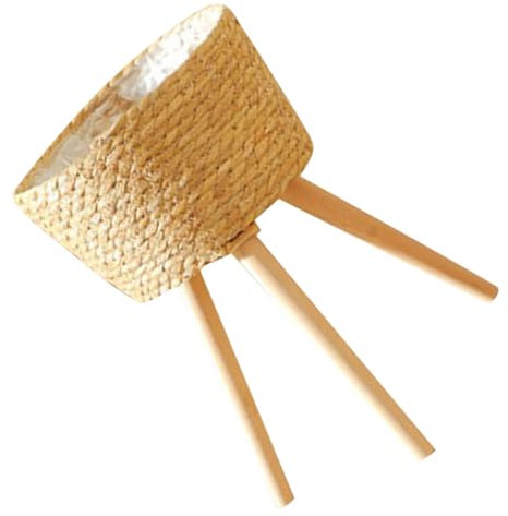 ANDRESLAD Puesto De Flores De Madera Tejida Para Plantas Soporte Para Macetas De Madera Para Sala De Estar Macetero De Patas Para Manualidades