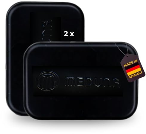 MEDUNA Premium Seifendose 2X - 10x7x3,5cm nachhaltige & hygienische Seifenbox für Feste Seifen - Seifenbehälter belüftet & wasserdicht - für Bad, Dusche, Camping & Reisen - Zero Waste Seifenschale