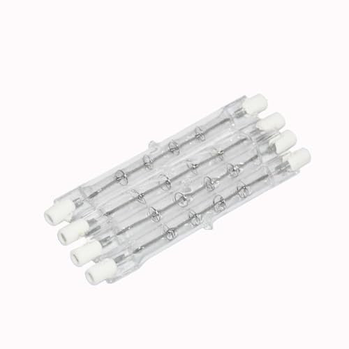 WOLTHID Bombilla halógena R7S J118 100W 150W 200W 300W 500W Lámpara halógena Bombilla de lápiz regulable CA 110-130V 118MM Blanco cálido 2700K regulable 500W 4PCS