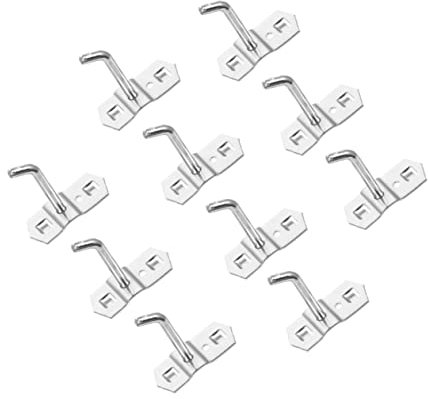 Amosfun 10pcs Iron Pegboard Hooks 7.5cm Single Slant Utility Hangers for Wall Mounted Tool Storage and Display Rack in Workshop and Garage