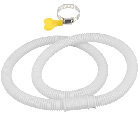 PERSELOSO Tubo di Scarico per Climatizzatore in Pvc, Flessibile e Corrugato, 1m, Bianco, Facile da Installare per Condensa e Lavatrice