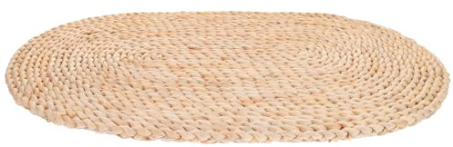 NIYANGLE Tovaglietta Rustica Ovale Intrecciata a Mano in Paglia Naturale Sottopentola Antiscivolo e Resistente al Calore 30X45 CM Decorazione Tavolo da Pranzo per Uso Interno ed Esterno