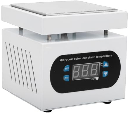 aqxreight BY1010 Plaque Chauffante à Souder, 350 W 0 ℃ à 400 ℃ Contrôle de Température avec Plaque en Aluminium Aéronautique, pour la Réparation D'écran de Téléphone, Affichage LED, (Prise UE)