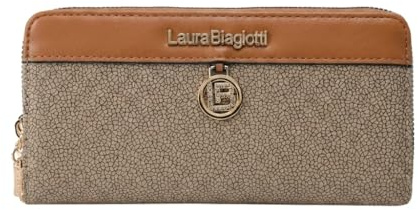 Laura Biagiotti Portafoglio Donna Grande in PU, Effetto Mosaico, Con Portamonete e Scatola Regalo