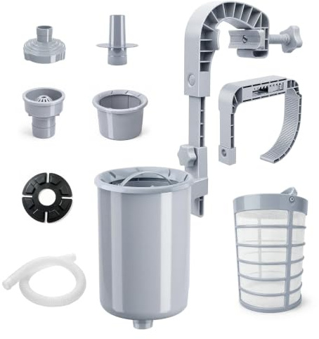 Skimmer Piscine Hors Sol, Skimmer Piscine avec Panier Filtrant 60 Mailles | Skimmer Aucune Chaussettes Filtrantes Requise, Adaptée aux Piscines à Structure en Acier et aux Piscines Gonflables