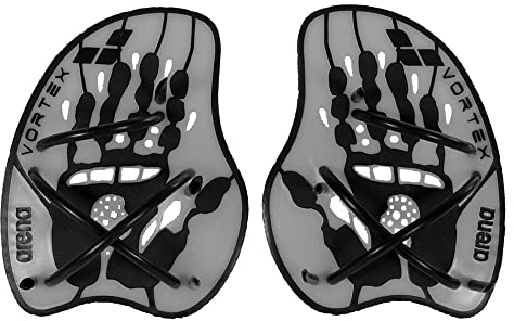 arena Hand Paddle Vortex Palette per Nuoto, Accessorio da Allenamento Piscina, Palette Piscina con Cinturini Regolabili, Senza PVC