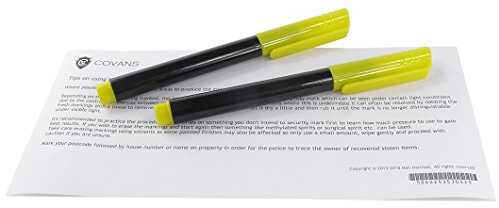 2 x Permanent Ultra Violet UV Marker Pen. Ultra Violet Security Markers