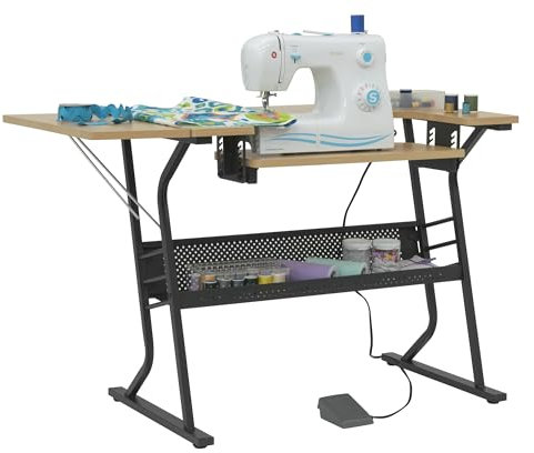 Sew Ready Eclipse Hobby-/Nähtisch, Schwarz/Ahorn