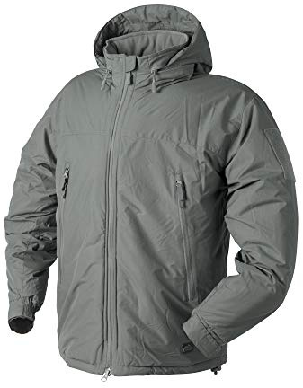 Helikon-Tex Taktische Feldjacke Level 7 - Outdoor, Militär, Patrol - mit Kapuze, Taschen - Winddichte Outdoorjacke - Alpha Grün - Größe M