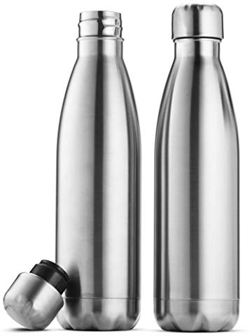 Triple Insulated Stainless Steel Water Bottle Set - 500ml Insulated, Leakproof Travel Bottles Keep Hot & Cold - BPA-Free Reusable Flask