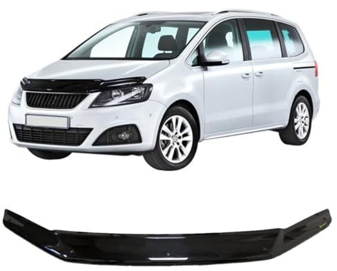 SCOUTT Motorhaubenschutz passend für Seat Alhambra ab 2010, Windabweiser Insektenschutz Steinschlagschutz Passform Schwarz